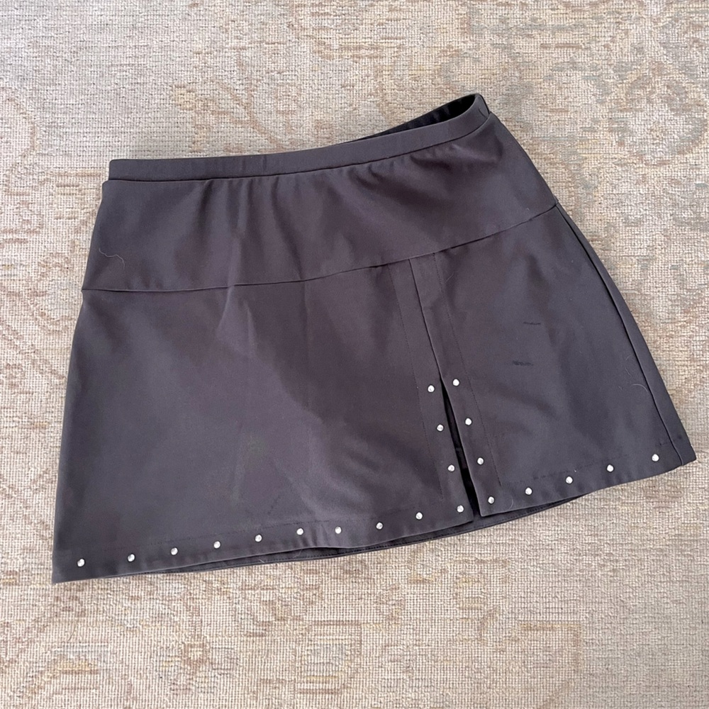 Studded Mini-Skirt with Built-In Shorts